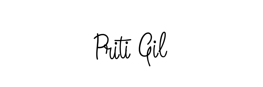 Create a beautiful signature design for name Priti Gil. With this signature (Angelique-Rose-font-FFP) fonts, you can make a handwritten signature for free. Priti Gil signature style 5 images and pictures png