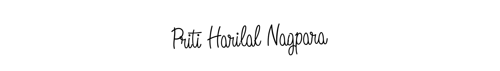 Use a signature maker to create a handwritten signature online. With this signature software, you can design (Angelique-Rose-font-FFP) your own signature for name Priti Harilal Nagpara. Priti Harilal Nagpara signature style 5 images and pictures png