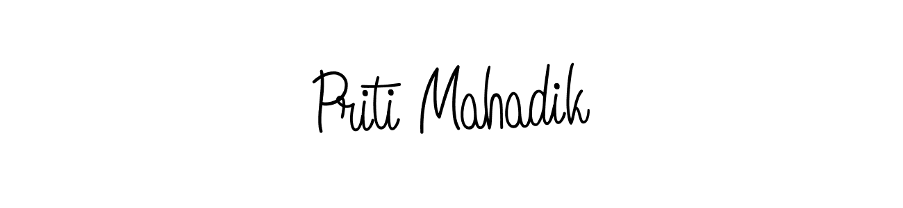 Create a beautiful signature design for name Priti Mahadik. With this signature (Angelique-Rose-font-FFP) fonts, you can make a handwritten signature for free. Priti Mahadik signature style 5 images and pictures png