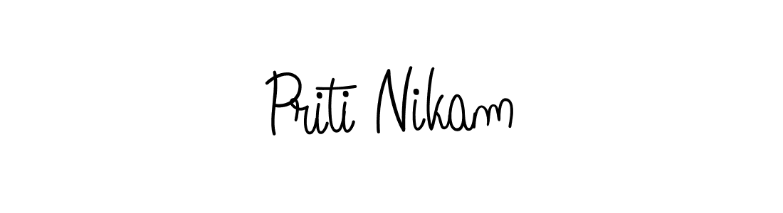 It looks lik you need a new signature style for name Priti Nikam. Design unique handwritten (Angelique-Rose-font-FFP) signature with our free signature maker in just a few clicks. Priti Nikam signature style 5 images and pictures png