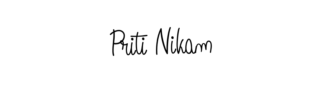 It looks lik you need a new signature style for name Priti Nikam. Design unique handwritten (Angelique-Rose-font-FFP) signature with our free signature maker in just a few clicks. Priti Nikam signature style 5 images and pictures png