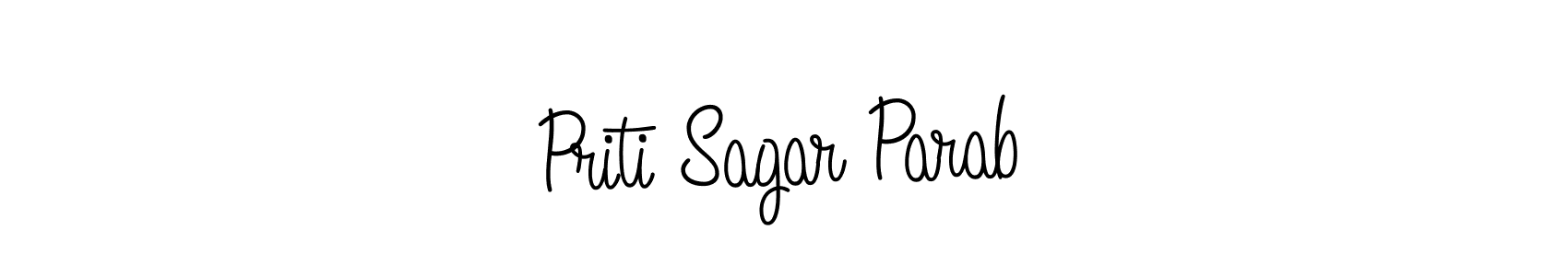 Use a signature maker to create a handwritten signature online. With this signature software, you can design (Angelique-Rose-font-FFP) your own signature for name Priti Sagar Parab. Priti Sagar Parab signature style 5 images and pictures png