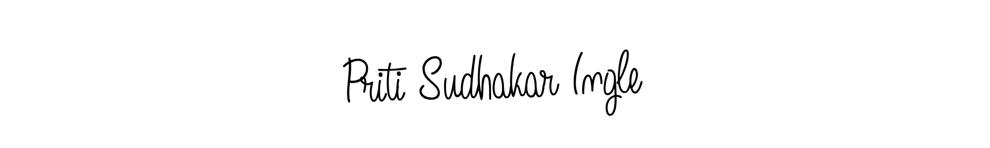 You should practise on your own different ways (Angelique-Rose-font-FFP) to write your name (Priti Sudhakar Ingle) in signature. don't let someone else do it for you. Priti Sudhakar Ingle signature style 5 images and pictures png