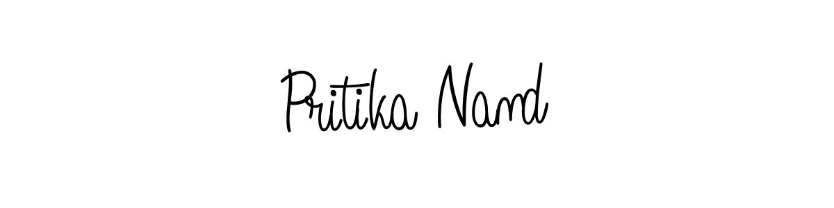 You should practise on your own different ways (Angelique-Rose-font-FFP) to write your name (Pritika Nand) in signature. don't let someone else do it for you. Pritika Nand signature style 5 images and pictures png