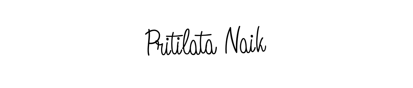 The best way (Angelique-Rose-font-FFP) to make a short signature is to pick only two or three words in your name. The name Pritilata Naik include a total of six letters. For converting this name. Pritilata Naik signature style 5 images and pictures png