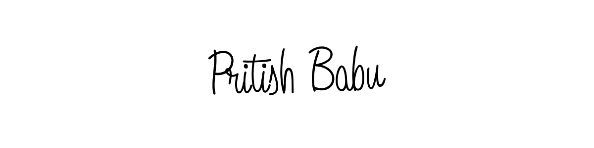 Use a signature maker to create a handwritten signature online. With this signature software, you can design (Angelique-Rose-font-FFP) your own signature for name Pritish Babu. Pritish Babu signature style 5 images and pictures png