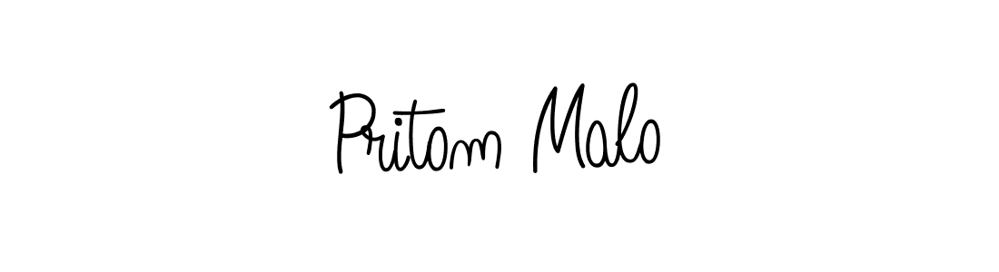 How to make Pritom Malo signature? Angelique-Rose-font-FFP is a professional autograph style. Create handwritten signature for Pritom Malo name. Pritom Malo signature style 5 images and pictures png