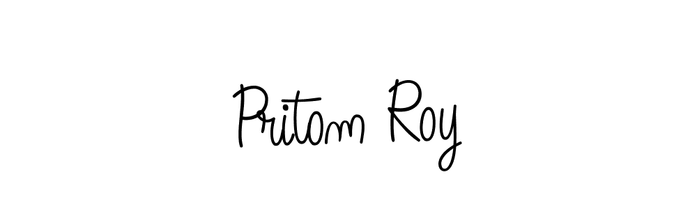 Use a signature maker to create a handwritten signature online. With this signature software, you can design (Angelique-Rose-font-FFP) your own signature for name Pritom Roy. Pritom Roy signature style 5 images and pictures png