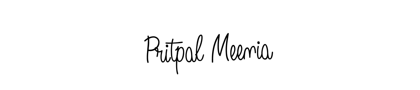 Create a beautiful signature design for name Pritpal Meenia. With this signature (Angelique-Rose-font-FFP) fonts, you can make a handwritten signature for free. Pritpal Meenia signature style 5 images and pictures png
