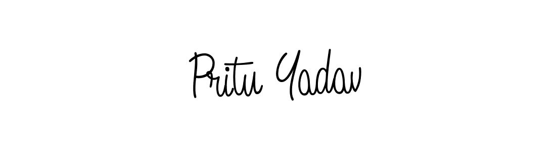 Create a beautiful signature design for name Pritu Yadav. With this signature (Angelique-Rose-font-FFP) fonts, you can make a handwritten signature for free. Pritu Yadav signature style 5 images and pictures png