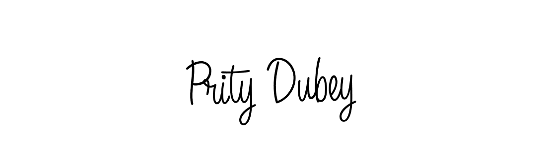 Use a signature maker to create a handwritten signature online. With this signature software, you can design (Angelique-Rose-font-FFP) your own signature for name Prity Dubey. Prity Dubey signature style 5 images and pictures png