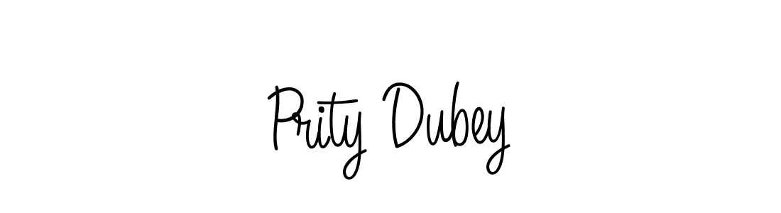 Use a signature maker to create a handwritten signature online. With this signature software, you can design (Angelique-Rose-font-FFP) your own signature for name Prity Dubey. Prity Dubey signature style 5 images and pictures png