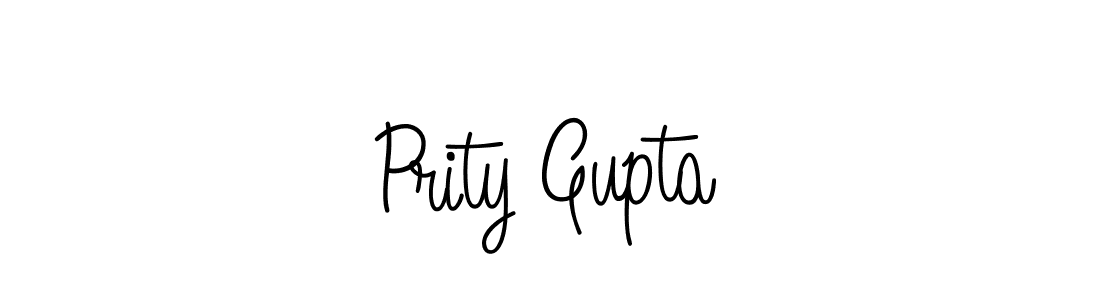 Make a beautiful signature design for name Prity Gupta. With this signature (Angelique-Rose-font-FFP) style, you can create a handwritten signature for free. Prity Gupta signature style 5 images and pictures png