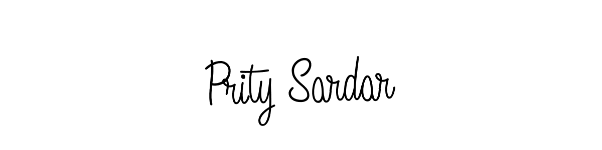 The best way (Angelique-Rose-font-FFP) to make a short signature is to pick only two or three words in your name. The name Prity Sardar include a total of six letters. For converting this name. Prity Sardar signature style 5 images and pictures png