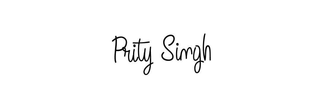 The best way (Angelique-Rose-font-FFP) to make a short signature is to pick only two or three words in your name. The name Prity Singh include a total of six letters. For converting this name. Prity Singh signature style 5 images and pictures png