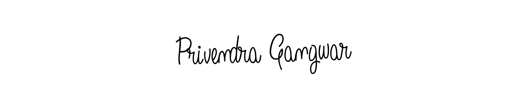 Make a beautiful signature design for name Privendra Gangwar. With this signature (Angelique-Rose-font-FFP) style, you can create a handwritten signature for free. Privendra Gangwar signature style 5 images and pictures png