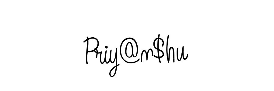 Priy@n$hu stylish signature style. Best Handwritten Sign (Angelique-Rose-font-FFP) for my name. Handwritten Signature Collection Ideas for my name Priy@n$hu. Priy@n$hu signature style 5 images and pictures png