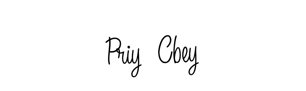 How to make Priy  Cbey name signature. Use Angelique-Rose-font-FFP style for creating short signs online. This is the latest handwritten sign. Priy  Cbey signature style 5 images and pictures png