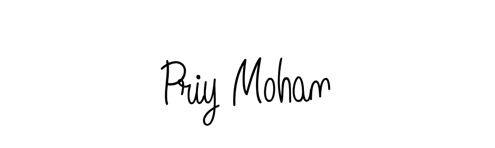 Use a signature maker to create a handwritten signature online. With this signature software, you can design (Angelique-Rose-font-FFP) your own signature for name Priy Mohan. Priy Mohan signature style 5 images and pictures png