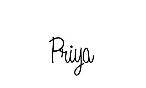 How to make Priya name signature. Use Angelique-Rose-font-FFP style for creating short signs online. This is the latest handwritten sign. Priya signature style 5 images and pictures png