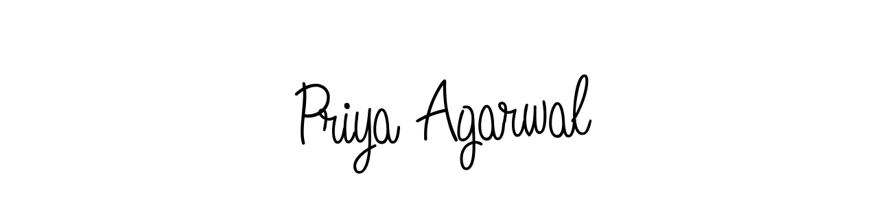 You should practise on your own different ways (Angelique-Rose-font-FFP) to write your name (Priya Agarwal) in signature. don't let someone else do it for you. Priya Agarwal signature style 5 images and pictures png