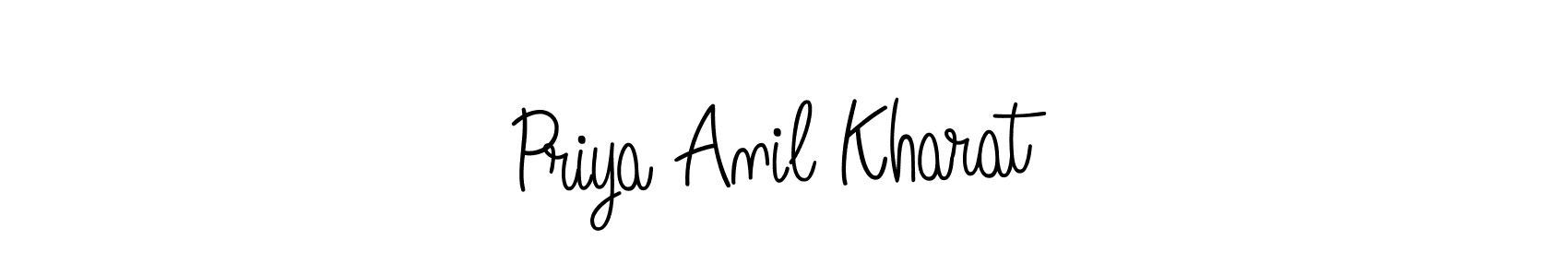 Design your own signature with our free online signature maker. With this signature software, you can create a handwritten (Angelique-Rose-font-FFP) signature for name Priya Anil Kharat. Priya Anil Kharat signature style 5 images and pictures png