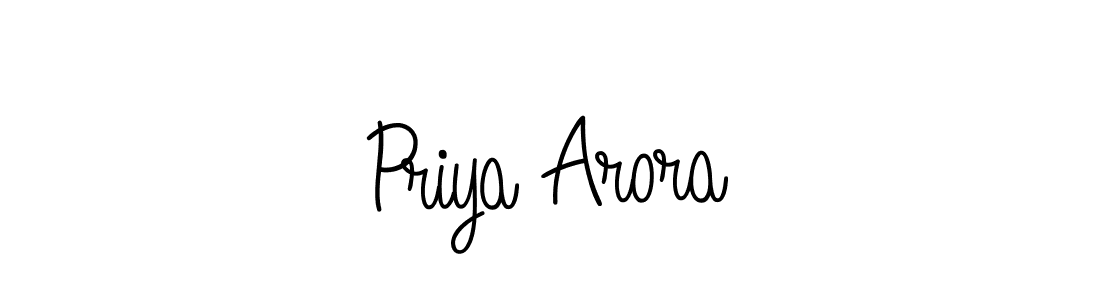 Make a short Priya Arora signature style. Manage your documents anywhere anytime using Angelique-Rose-font-FFP. Create and add eSignatures, submit forms, share and send files easily. Priya Arora signature style 5 images and pictures png