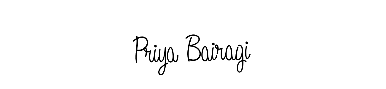 Design your own signature with our free online signature maker. With this signature software, you can create a handwritten (Angelique-Rose-font-FFP) signature for name Priya Bairagi. Priya Bairagi signature style 5 images and pictures png