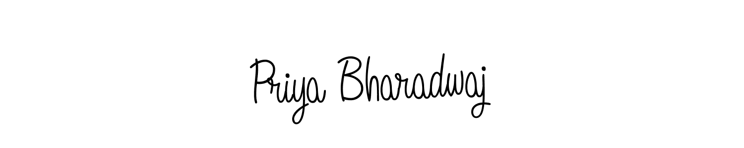 Design your own signature with our free online signature maker. With this signature software, you can create a handwritten (Angelique-Rose-font-FFP) signature for name Priya Bharadwaj. Priya Bharadwaj signature style 5 images and pictures png