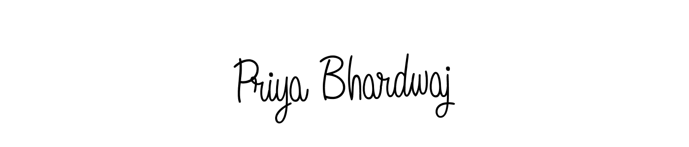 Create a beautiful signature design for name Priya Bhardwaj. With this signature (Angelique-Rose-font-FFP) fonts, you can make a handwritten signature for free. Priya Bhardwaj signature style 5 images and pictures png