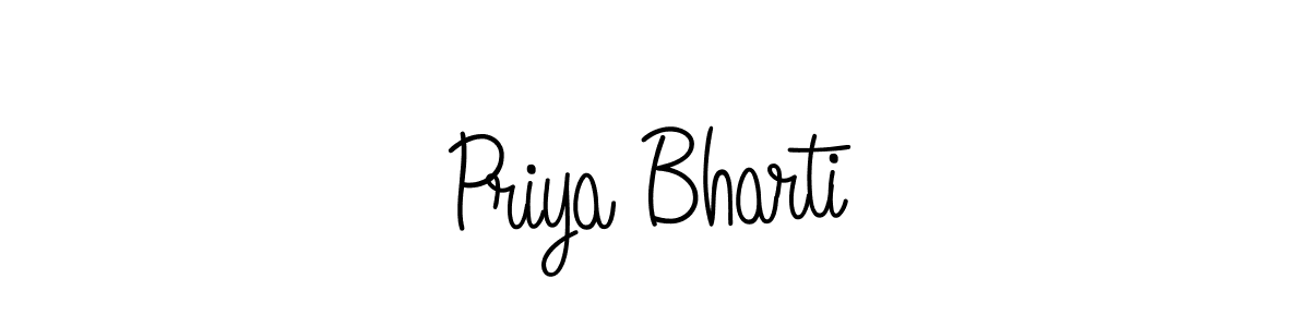 How to Draw Priya Bharti signature style? Angelique-Rose-font-FFP is a latest design signature styles for name Priya Bharti. Priya Bharti signature style 5 images and pictures png