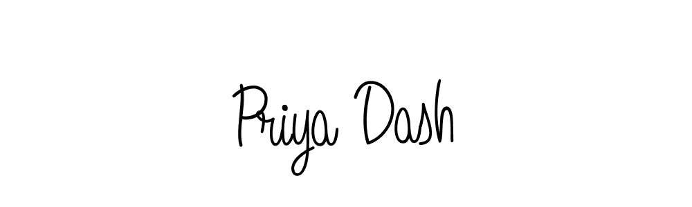 How to make Priya Dash name signature. Use Angelique-Rose-font-FFP style for creating short signs online. This is the latest handwritten sign. Priya Dash signature style 5 images and pictures png