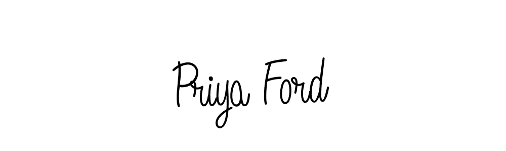 Priya Ford stylish signature style. Best Handwritten Sign (Angelique-Rose-font-FFP) for my name. Handwritten Signature Collection Ideas for my name Priya Ford. Priya Ford signature style 5 images and pictures png