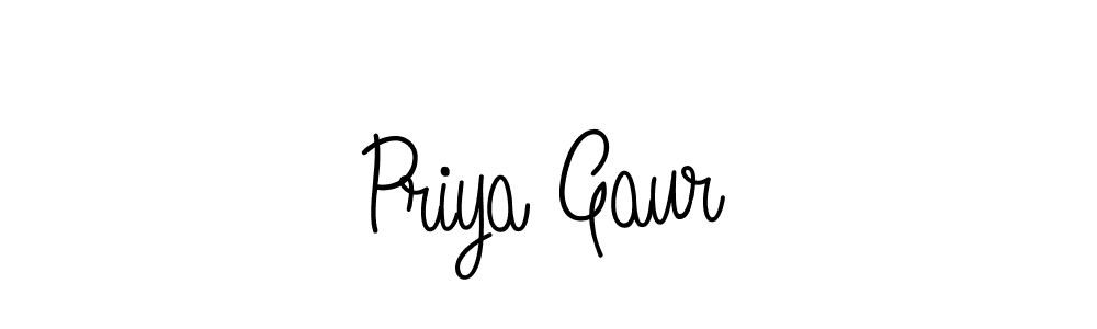 Use a signature maker to create a handwritten signature online. With this signature software, you can design (Angelique-Rose-font-FFP) your own signature for name Priya Gaur. Priya Gaur signature style 5 images and pictures png