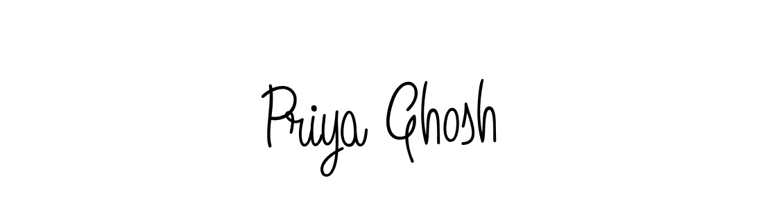 The best way (Angelique-Rose-font-FFP) to make a short signature is to pick only two or three words in your name. The name Priya Ghosh include a total of six letters. For converting this name. Priya Ghosh signature style 5 images and pictures png