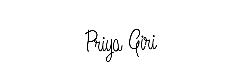 Design your own signature with our free online signature maker. With this signature software, you can create a handwritten (Angelique-Rose-font-FFP) signature for name Priya Giri. Priya Giri signature style 5 images and pictures png