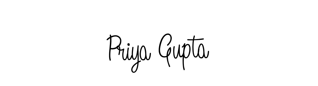 Use a signature maker to create a handwritten signature online. With this signature software, you can design (Angelique-Rose-font-FFP) your own signature for name Priya Gupta. Priya Gupta signature style 5 images and pictures png