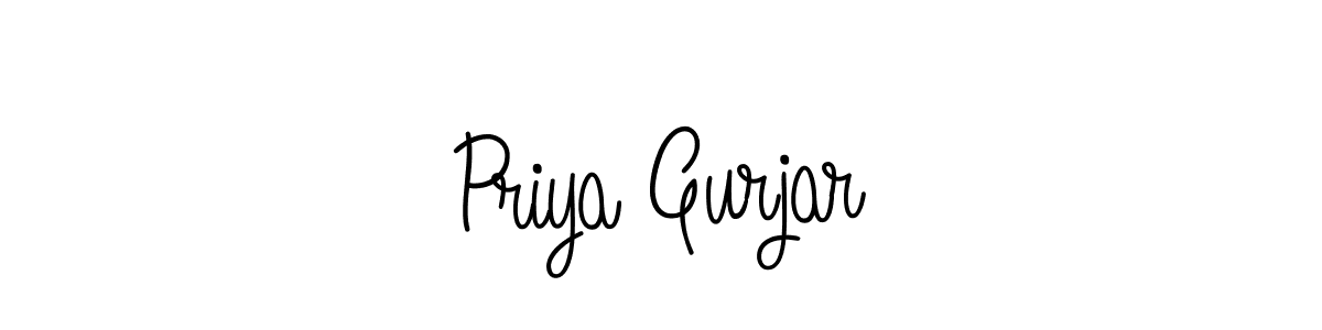 You should practise on your own different ways (Angelique-Rose-font-FFP) to write your name (Priya Gurjar) in signature. don't let someone else do it for you. Priya Gurjar signature style 5 images and pictures png