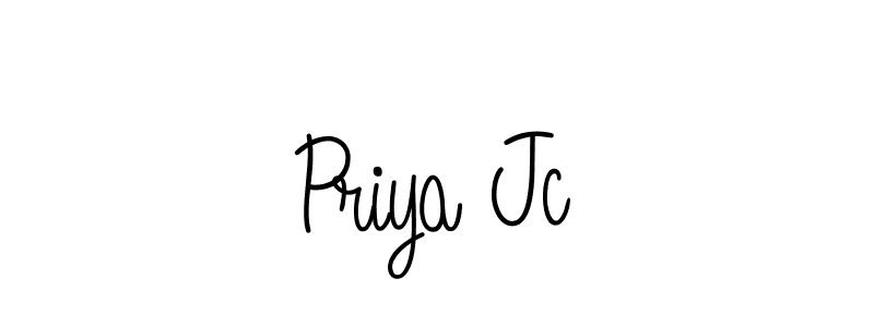 if you are searching for the best signature style for your name Priya Jc. so please give up your signature search. here we have designed multiple signature styles  using Angelique-Rose-font-FFP. Priya Jc signature style 5 images and pictures png