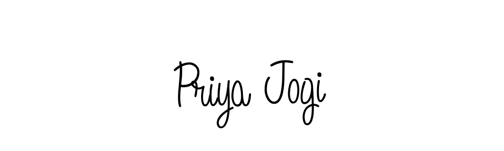 You should practise on your own different ways (Angelique-Rose-font-FFP) to write your name (Priya Jogi) in signature. don't let someone else do it for you. Priya Jogi signature style 5 images and pictures png