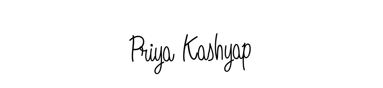 The best way (Angelique-Rose-font-FFP) to make a short signature is to pick only two or three words in your name. The name Priya Kashyap include a total of six letters. For converting this name. Priya Kashyap signature style 5 images and pictures png