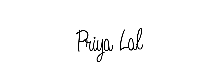 The best way (Angelique-Rose-font-FFP) to make a short signature is to pick only two or three words in your name. The name Priya Lal include a total of six letters. For converting this name. Priya Lal signature style 5 images and pictures png