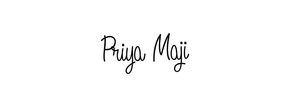 Create a beautiful signature design for name Priya Maji. With this signature (Angelique-Rose-font-FFP) fonts, you can make a handwritten signature for free. Priya Maji signature style 5 images and pictures png