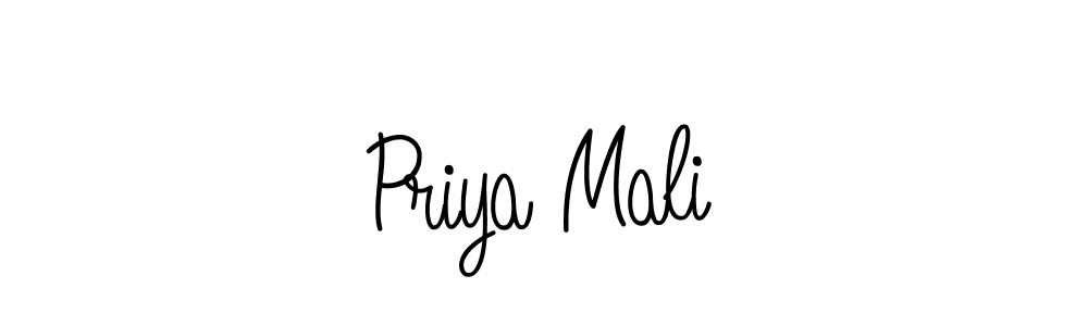 How to make Priya Mali name signature. Use Angelique-Rose-font-FFP style for creating short signs online. This is the latest handwritten sign. Priya Mali signature style 5 images and pictures png