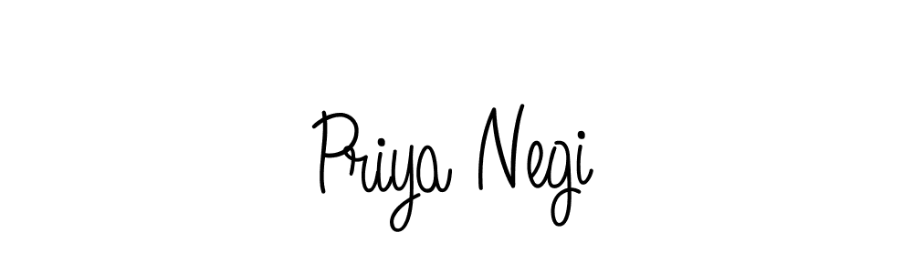 The best way (Angelique-Rose-font-FFP) to make a short signature is to pick only two or three words in your name. The name Priya Negi include a total of six letters. For converting this name. Priya Negi signature style 5 images and pictures png