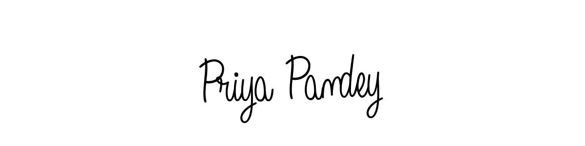 Use a signature maker to create a handwritten signature online. With this signature software, you can design (Angelique-Rose-font-FFP) your own signature for name Priya Pandey. Priya Pandey signature style 5 images and pictures png