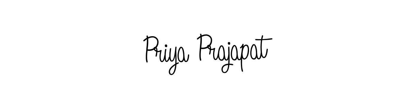 Use a signature maker to create a handwritten signature online. With this signature software, you can design (Angelique-Rose-font-FFP) your own signature for name Priya Prajapat. Priya Prajapat signature style 5 images and pictures png