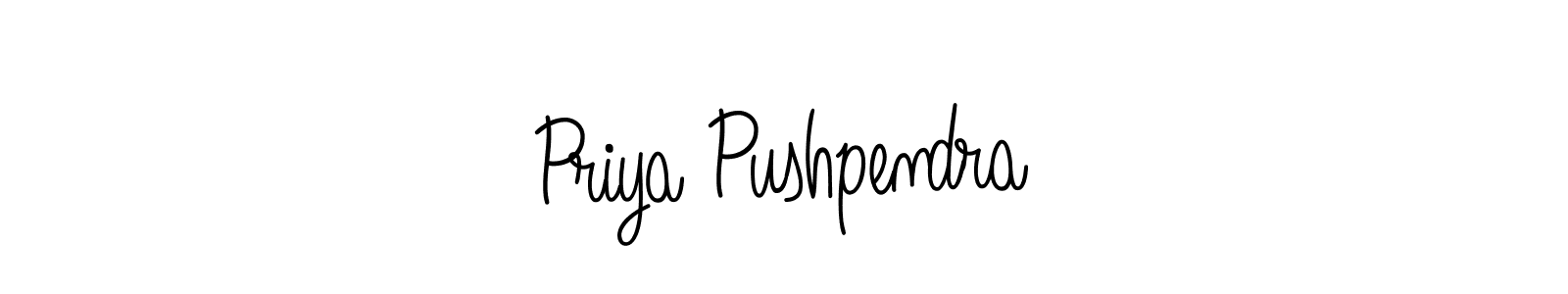 Make a short Priya Pushpendra signature style. Manage your documents anywhere anytime using Angelique-Rose-font-FFP. Create and add eSignatures, submit forms, share and send files easily. Priya Pushpendra signature style 5 images and pictures png