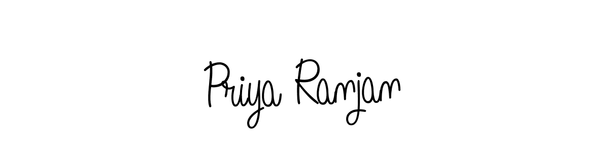 You should practise on your own different ways (Angelique-Rose-font-FFP) to write your name (Priya Ranjan) in signature. don't let someone else do it for you. Priya Ranjan signature style 5 images and pictures png
