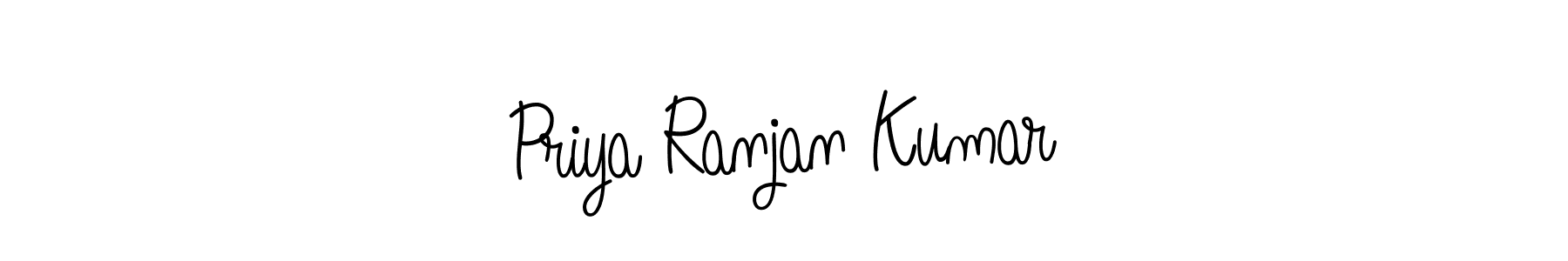 The best way (Angelique-Rose-font-FFP) to make a short signature is to pick only two or three words in your name. The name Priya Ranjan Kumar include a total of six letters. For converting this name. Priya Ranjan Kumar signature style 5 images and pictures png
